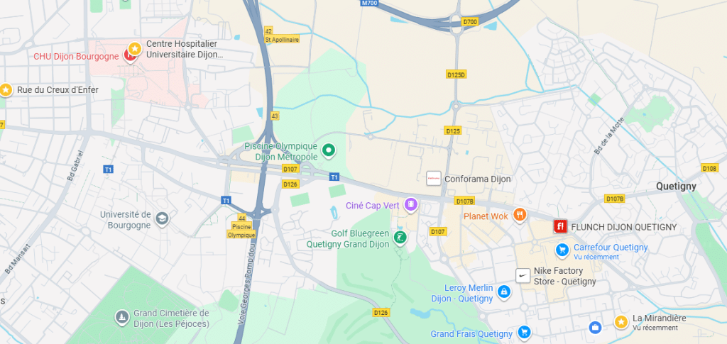 Accès plan La Mirandière